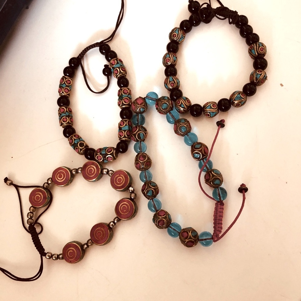 4 bracelet made by hand in Nepal